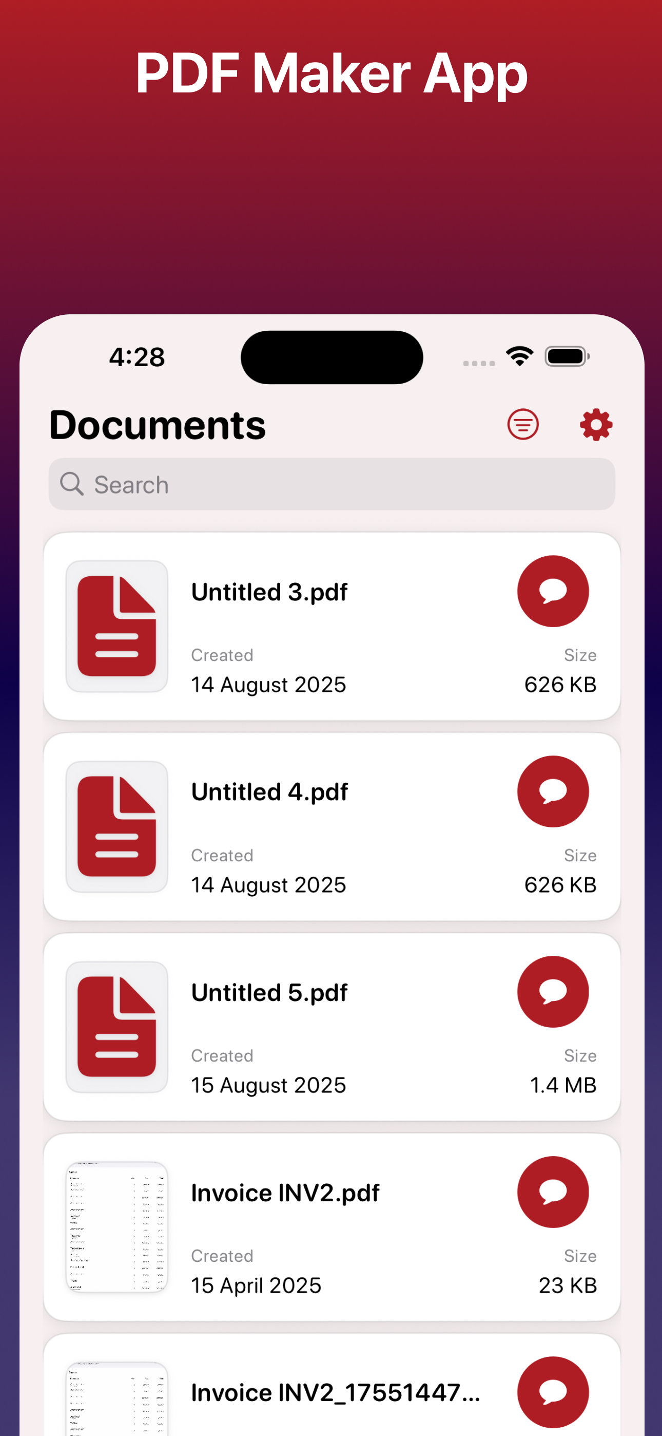 PDF Maker Interface